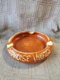 Hand Made Glazed Pottery "Paradise Village" Ashtray