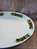 Hand Painted Italian Pottery Floral Serving Platter