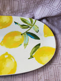 Creative Co-Op Stoneware Lemon Platter