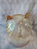 Heavy Amber Toned Plastic Vase