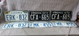 Lot of Vintage Virginia License Plates