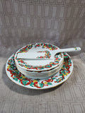 Set of 6 Home Accents "Holiday Ribbon" Dessert Serving Set