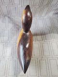 (A) Carved Wood Duck Figurine
