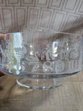 Clear Glass 12 Days of Christmas Pedestal Candy Dish