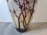 Acid Etched Purple Glass Vase