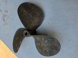 Vintage 3-Blade 17" Brass/Bronze Boat Propeller (A)