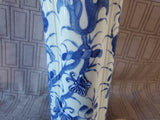 Blue and White Butterfly and Floral Motif Ceramic Vase