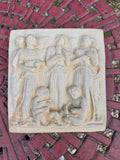 Cement Relief Garden Art Piece