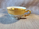 Bavaria Germany White and Gold Toned Demitasse and Saucer Set (B)