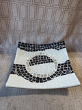 Black, White, and Clear Mosaic Tile Trinket Dish