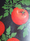 Sherwood Forest Design Hand Painted Wooden Tomato Salad Bowl with Serving Utensil Set
