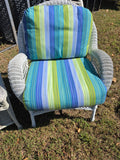 Three Piece All Weather Wicker Lounge Set w/Cushions