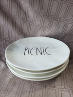 (C) Set of 4 Rae Dunn Melamine by Magenta Salad Plates