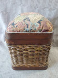 Wicker Sewing Box with Pin Cushion Lid