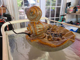 Small Table Top Ceramic  Shell Fountain w/Pump, Works