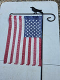 Black Metal "Bird" Flag Hanger w/American Flag