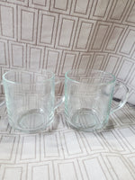 Set of 8 Arcoroc Glass Coffee Mugs