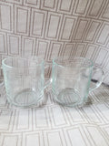 Set of 8 Arcoroc Glass Coffee Mugs
