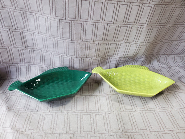 Pair of L40 USA Pottery Fish Plates