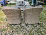 4-Piece All Weather Wicker Patio Set w/Cushions **Read Description
