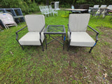 Scott Living Outdoor Bronze Tone Aluminum 3-Piece Lounge Set w/Cushions