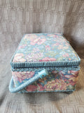 Floral Music Box Sewing Basket WORKS
