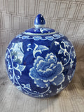Blue and White Ceramic Ginger Jar (C)