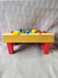 Vintage Wooden Playskool Workbench with Accessories
