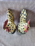 Pair of Young's Inc. Resin Chicken Figurines (B)