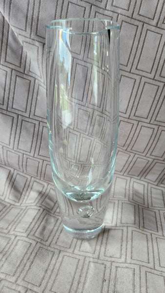 Heavy Clear Glass Vase