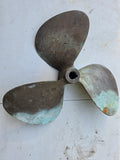 Vintage 3-Blade 17" Brass/Bronze Boat Propeller (C)