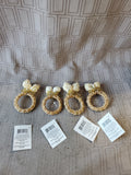 Set of 4 Leila's Linens Seashell Napkin Rings