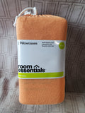 Pair of Room Essentials Sun Orange Jersey King Size Pillowcases UNUSED