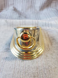 Christian Dior Brass Desk Clock Paperweight
