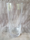 Heavy Clear Glass Cylindrical Vase