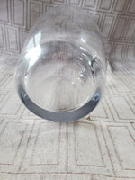Etched Clear Glass Pitcher