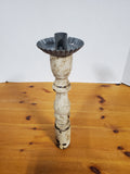 Rustic Metal and Wooden Tapered Candle Holder