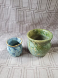 Pair of Small Glazed Pottery Vases
