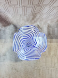 Pasabahce Blue Spiral Art Glass Bud Vase