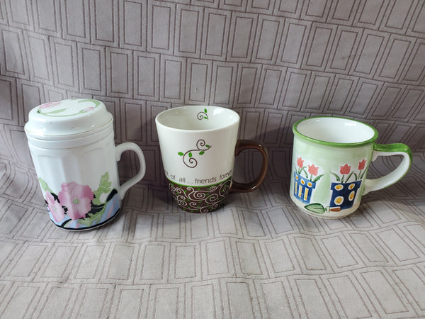 3 Piece Assorted Lot of Coffee Mugs