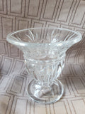 Heavy Clear Glass Tapered Candle Holder