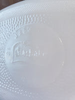 Glasbake "Green Daisy" Milk Glass Baking Dish