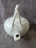 Hartley Greens & Co. Leeds Pottery Creamware Teapot and Scone Basket