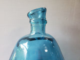 Blue Glass Balloon Shaped Floor Vase (A)