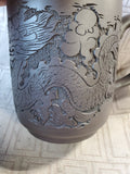 Asian Inspired Dark Brown Clay Tea Mug