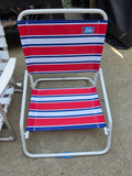 Two Low Folding Beach Chairs