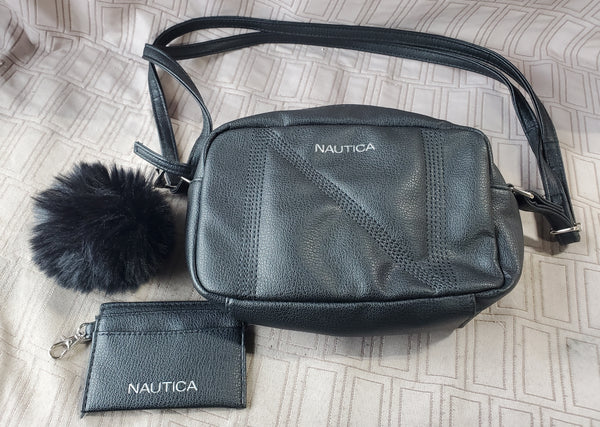 Nautica Black Crossbody Bag with Card Wallet