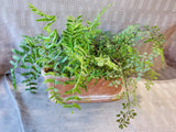 Faux Greenery Arrangement in Oblong Planter