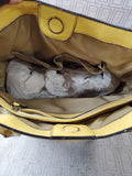 Anne Klein Woven Yellow Lion Shoulder Bag