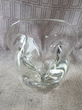 Heavy Clear Glass Footed Candy Bowl
